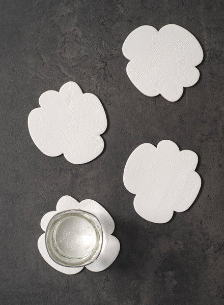 Cloud Leather Coasters / Set of 4