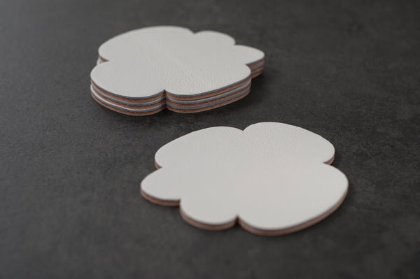 Cloud Leather Coasters / Set of 4