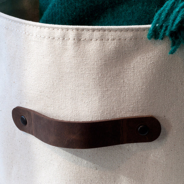 Small Canvas Storage Basket 9 H x 13 1/2 D