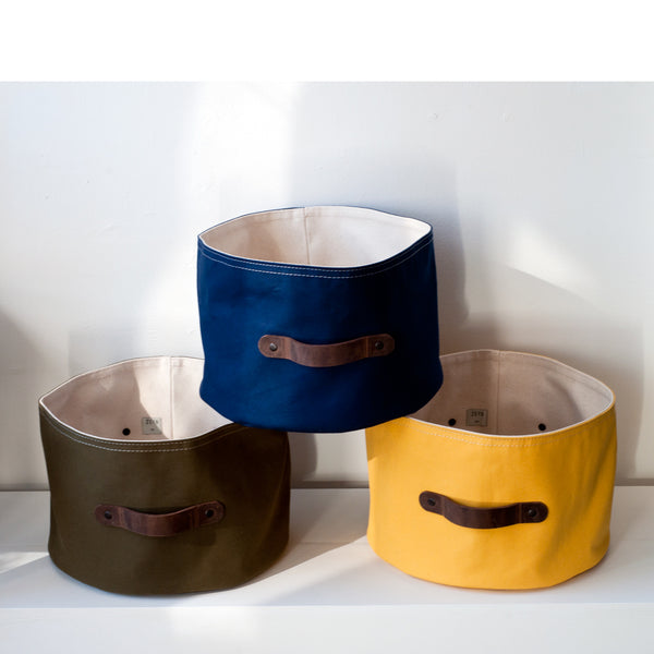 Small Canvas Storage Basket 9 H x 13 1/2 D