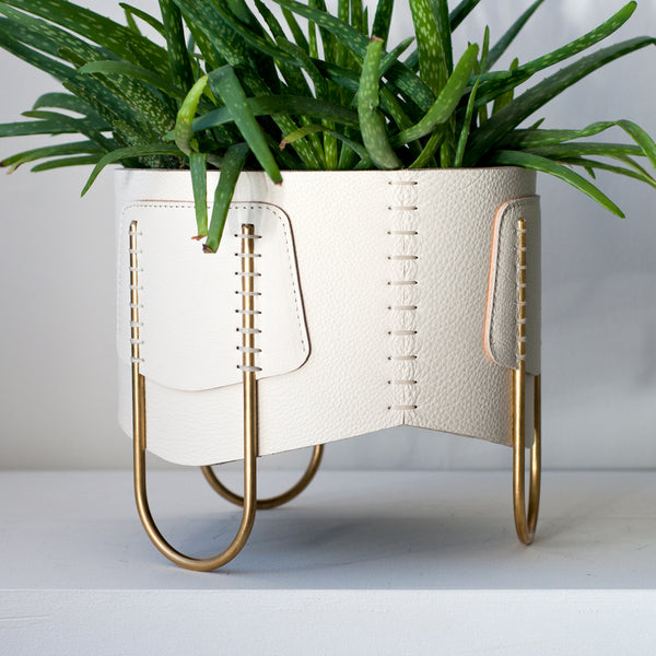 Shallow Queen Planter-Off White