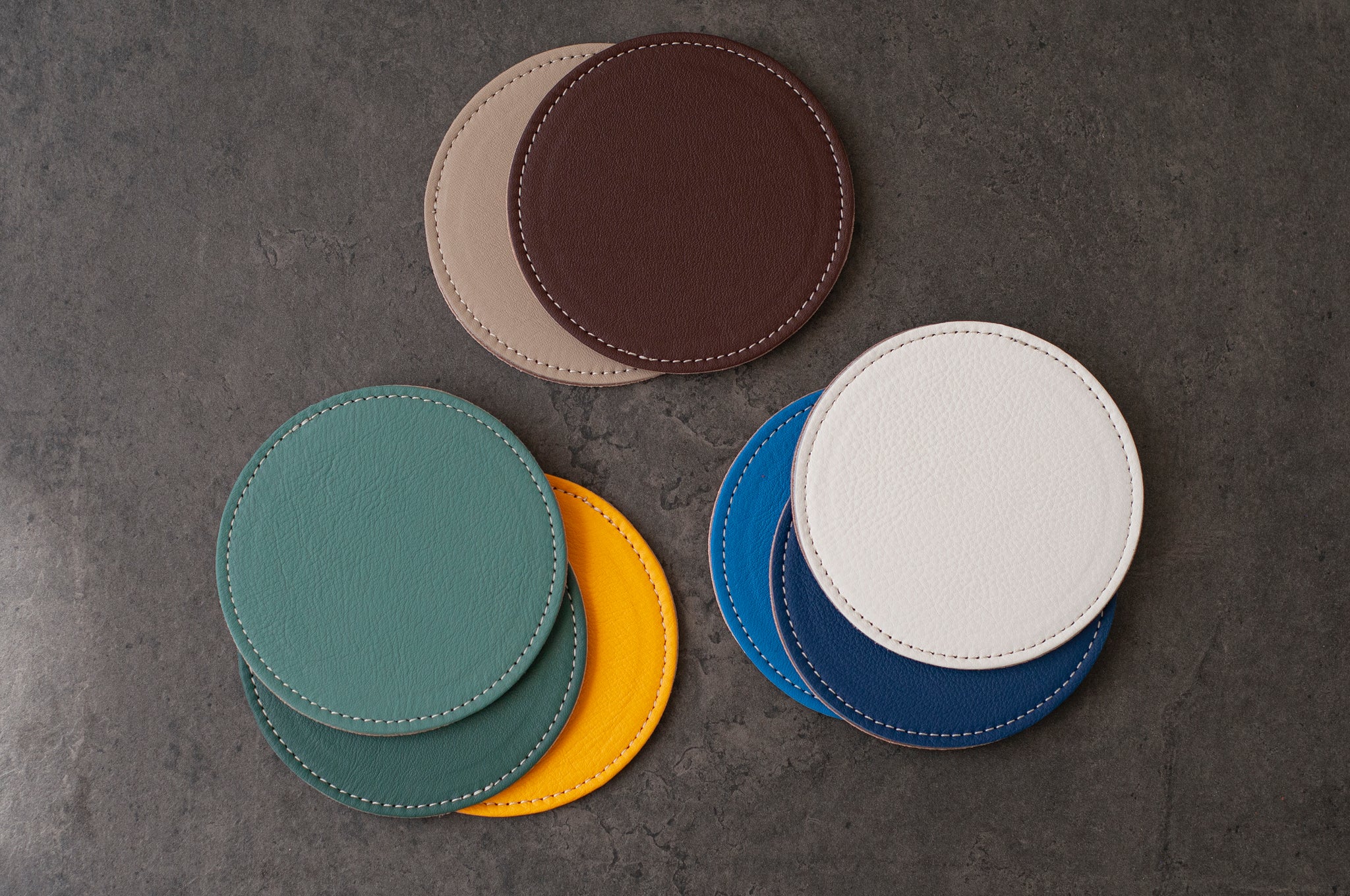 Leather Coaster Set / Set of 4