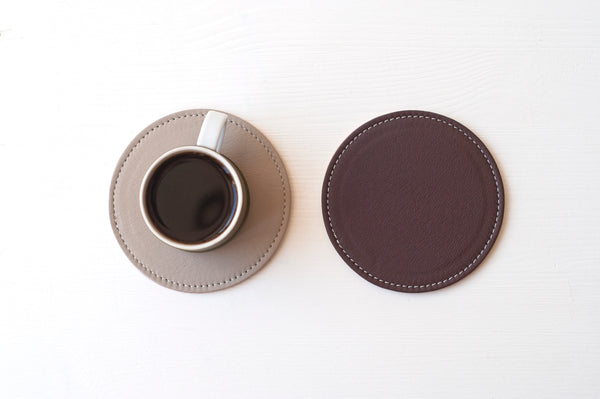 Leather Coaster Set / Set of 4