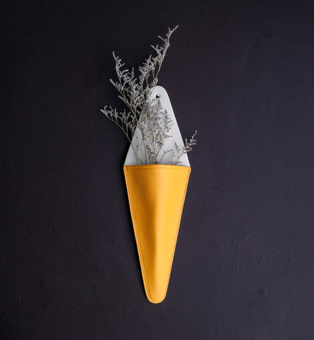 Slipper Wall Vase -Yellow