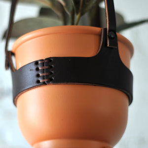 leather plant hanger